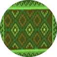 thumbnail image 1 of Ahgly Company Indoor Round Oriental Green Traditional Area Rugs, 4' Round, 1 of 1