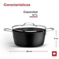 thumbnail image 4 of Olla Alta Antiadherente Ultrachef Diamond Pro 24 cm 4.1 L, 4 of 7