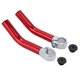 thumbnail image 1 of Puños de manillar de aluminio rojo para bicicletas de montaña y carretera: accesorios duraderos para manillares, 1 of 8