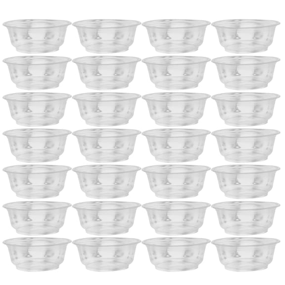 Worgeous 100pcs Plastic Bowls Small Clear Bowls Mini Bowls Desserts Snacks Bowls Party Serving Bowl For Christmas Thanksgiving And Catering