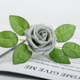 thumbnail image 3 of Deago 25 Pcs Artificial Flowers Real Looking Foam Fake Roses with Stems for DIY Wedding Bouquets Bridal Shower Centerpieces Party Home Decorations (Gray), 3 of 6