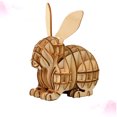 thumbnail image 4 of Wooden Puzzle Plaything 3D Puzzle Toy DIY Handmade Craft Puzzle Jigsaw Puzzle Model for Kids Children (Rabbit), 4 of 8