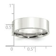 thumbnail image 2 of 925 Sterling Silver Polished Flat Band 7mm Comfort-Fit Flat Size 10.5 Band Ring Ring for Women and Men, 2 of 2