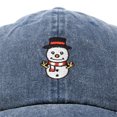 thumbnail image 2 of DALIX Mini Snowman Hat Ladies Womens Baseball Cap Washed in Navy Blue, 2 of 6