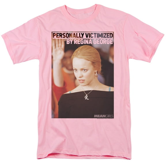 Mean Girls Regina George Victim Adult 18/1 T-Shirt Pink