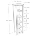 thumbnail image 3 of Megalak Finition Tuxedo 60 in. Slim Bookcase - Black, 3 of 3