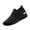 Black_017, variant on Women Knit Wedge Sneakers, Slip On Lightweight Breathable Casual Walking Shoes, Hidden Heel Comfortable Fashion Footwear with Metallic Accent Orange 10.5(EU-44)