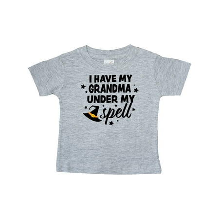 

Inktastic I Have My Grandma Under My Spell with Cute Witch Hat Gift Baby Boy or Baby Girl T-Shirt