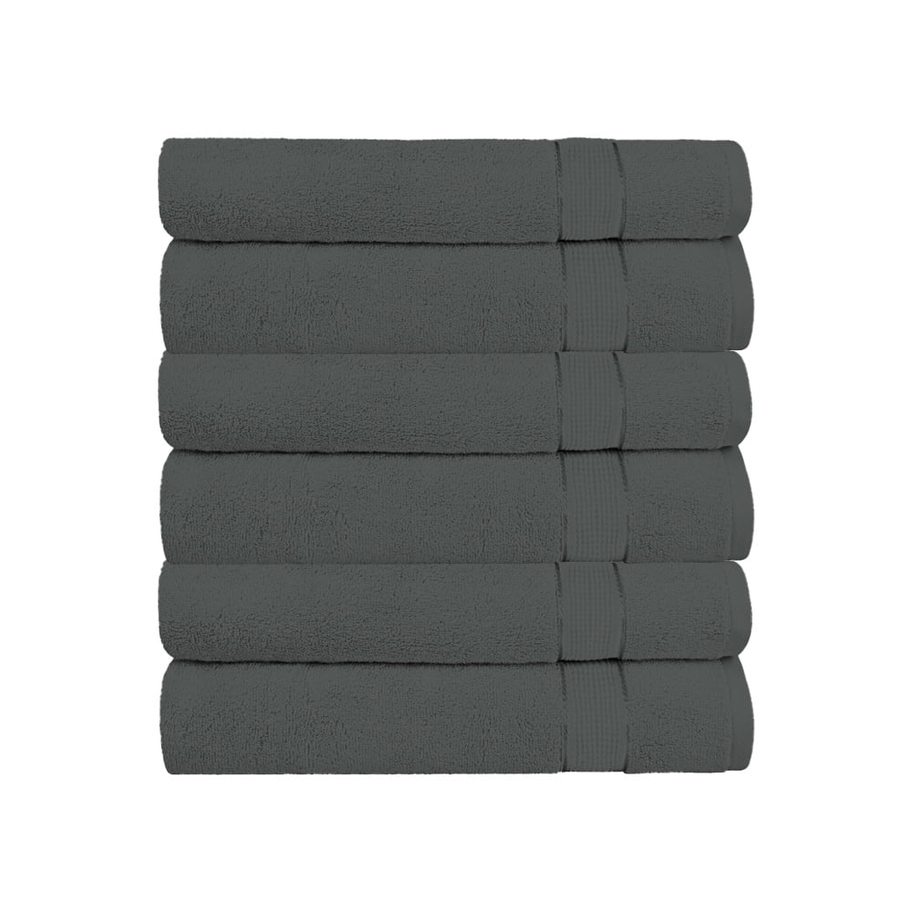 6 Pack Cotton Hand Towels Set (16 x 32 inches) Soft and Absorbent 600 GSM Towels for Bathroom, Gym, Shower, Hotel, Spa