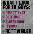 thumbnail image 2 of I Look For In Guys Rottweiler Lover Hoodie Sweatshirt Women Brisco Brands L, 2 of 6