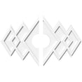 thumbnail image 1 of Ekena Millwork CMP32X21ZE2-06000 6 in. ID x 10 in. Rectangle Zoe Architectural Grade PVC Contemporary Ceiling Medallion - 2 Piece, 1 of 1