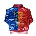 thumbnail image 4 of MAVLLY Harley Quinn Costume for Girls Cosplay Suicide Harleen Quinzel Kids Girls Quinn Squad T Shirt Joker Jacket Halloween Costume, 4 of 7
