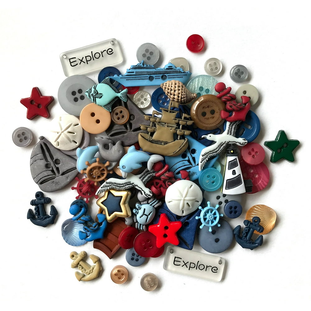 Buttons Galore and More Collection Round Novelty Buttons