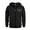 Black, variant on Men's Flag Print Zip Up Hoodie with Arm Pocket, Casual Cardigan Style Sweatshirt, Large Size Fleece Jacket for Memorial Day, Christmas, Outdoor and Lounge,Black,L