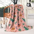 thumbnail image 2 of Pink Colorful Dinosaurs Pattern Blanket,Comfortable Soft Lamb Wool Throw Blanket,All Season,Warm Lightweight Blankets for Sofa Bed Couch Living Room Chair,60"x80", 2 of 4