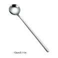 thumbnail image 2 of 8 Pièces Cuillère à Café en Acier Inoxydable Agitateur de Boisson au Lait Longue Poignée Vaisselle Réutilisable Café Dessert Manger Argent 13cm, 2 of 8