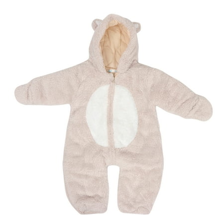 

Hemoton Baby Koala Design Jumpsuit Thickened Long Sleeve Rompers Winter Warm Clothes Coat for Infant Toddler (59cm)