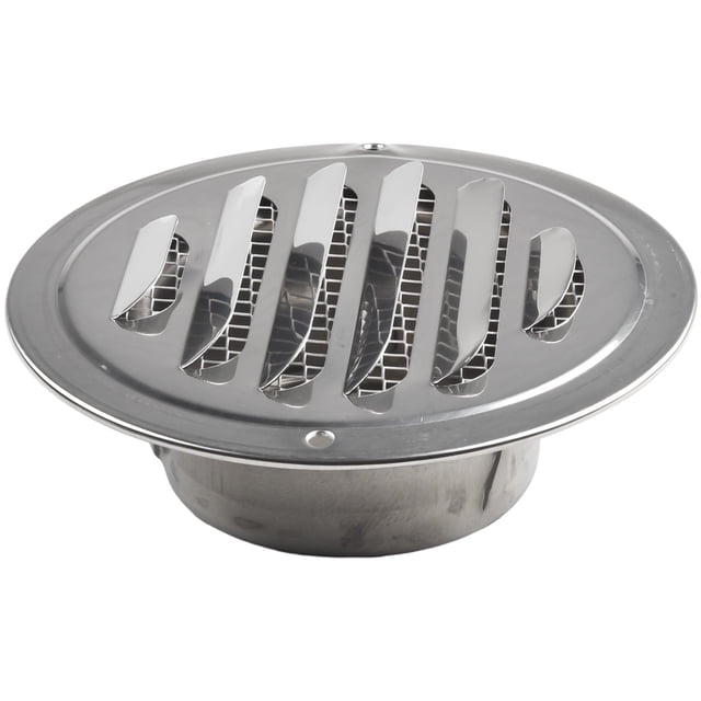 Grille de Ventilation Ronde en Acier Inoxydable 70-300mm Outil de Ventilation pour Conduit Mural Extérieur