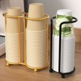 thumbnail image 6 of Shoreew Kitchen Paper Cup Holder Hollow Design 2 Compartments Universal Disposable Cup Organizer Storage Rack for Office Countertop, 6 of 7