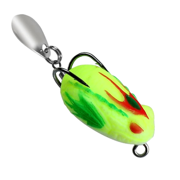 3cm 3.2g Ray Frogs Crankbait PVC Soft Frogs Baits for Blackfish Fishing Lures with Double Hook & Blade