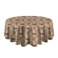 thumbnail image 5 of Brown Christmas Gingerbread and Drink Pattern Round Tablecloth 60"x60",Wrinkle Wipeable Table Cloth for Kitchen Dining Room Picnic Patio Party, 5 of 6