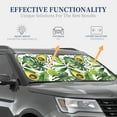 thumbnail image 4 of Haiem Watercolor Green Tropical Car Windshield Sun Shade (2 Pieces) Foldable Windshield Sun Shade Car Accessories for Truck SUV Pickup-Small, 4 of 7