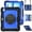 Black&Blue, variant on Junayo for iPad Air 11 Inch Case 2024 M2 (6th Gen) Heavy Duty Shockproof Protective Case with Screen Protector Stand and Hand Strap Shoulder Strap