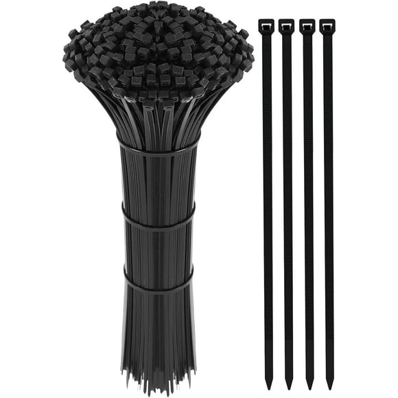 ERDS-Cable Zip Ties, 100 Pcs Nylon Cable Zip Ties Heavy Duty, Nylon Zip Ties for Indoor, Outdoor (12Inch, Black)