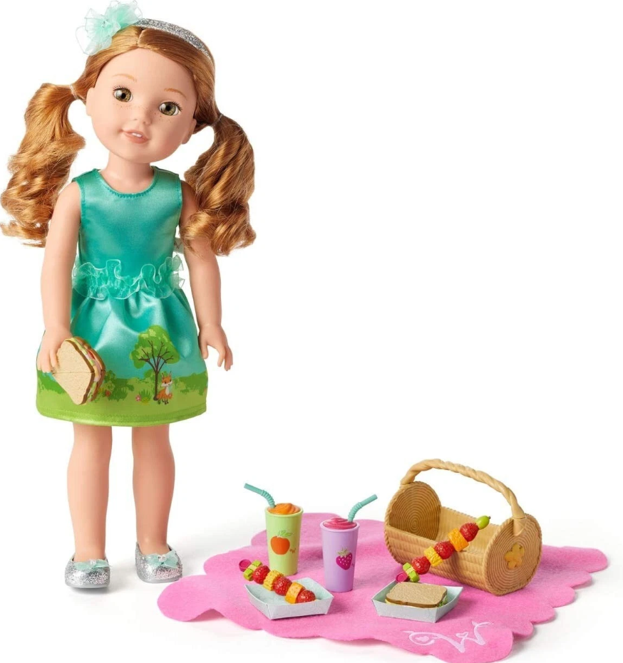 American Girl WellieWishers Garden Adventure Picnic set for 14.5 inch Dolls