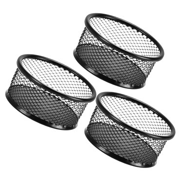 3-Pack Paper Clip Storage Buckets and Barrettes Holder Desk Organizer Cups for Office, Student Supplies, Desktop Clip Rack