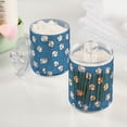 thumbnail image 2 of Yayeee 2 Pack Qtip Holder Bathroom Cotton Swab Canister with Lid Clear Dispenser Set, Baseballs Pattern, 2 of 6