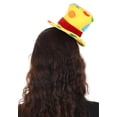 thumbnail image 2 of Adult Mini Yellow Clown Top Hat, 2 of 5