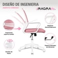 thumbnail image 3 of Silla De Oficina Ergonómica Silla De Escritorio Giratoria Rosa, 3 of 12