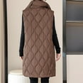 thumbnail image 4 of TrdSipl Long Puffer Vest Women Sleeveless Hooded Puffer Jacket Lightweight Quilted Jackets Winter Warm Zipper Up Coat Outerwear, 4 of 6