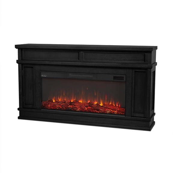 Real Flame Torrey 60" Landscape Electric Fireplace TV Stand in Black
