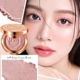 thumbnail image 3 of Rose Embossed Blush Compact Spring Orange Powder With Mirror & Brush, Natural Finish Face, 3 of 8