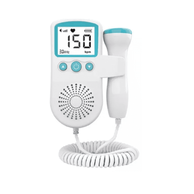 Monitor Para Escuchar Latidos del Bebé, Malubero Azul, Blanco