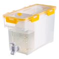 thumbnail image 1 of Contenedor de agua de 3,5 l con grifo, sello de tetera, jarra de agua fría reutilizable de plástico, dispensador de cerveza, jarra de agua para nevera Amarillo Sunnimix Hervidor de agua fría, 1 of 7