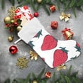 thumbnail image 5 of SKYSONIC Summer Strawberry Christmas Stockings Personalized Large Christmas Stocking Cute Snowflake Stockings 18 Inch Xmas Stocking for Xmas Decorations and Holiday Family Party Decor Xmas Gifts, 5 of 7