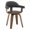 Black, variant on LeisureMod Dining Chair Upholstered in Leather with Poplar Wood Frame and Open-Back Design 360-Degree Swivel for Modern Home, Kitchen, Cafes Brivo Collection in Grey