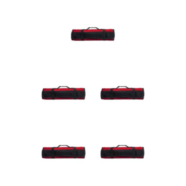 Decodeary Heavy Duty Tool Bag Made With 600D Oxford Cloth Tear Resistant Multifunctional Tool Storage Bags red 5Set