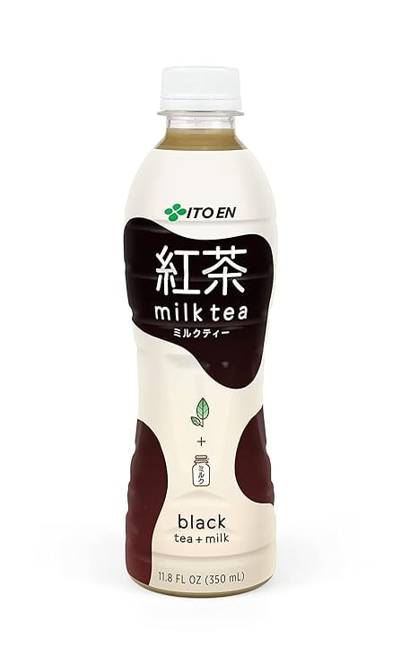 (3 pack) Ito En Black Milk Tea, Naturally Caffeinated Bottled Tea, 11.8 fl oz, 1 Count
