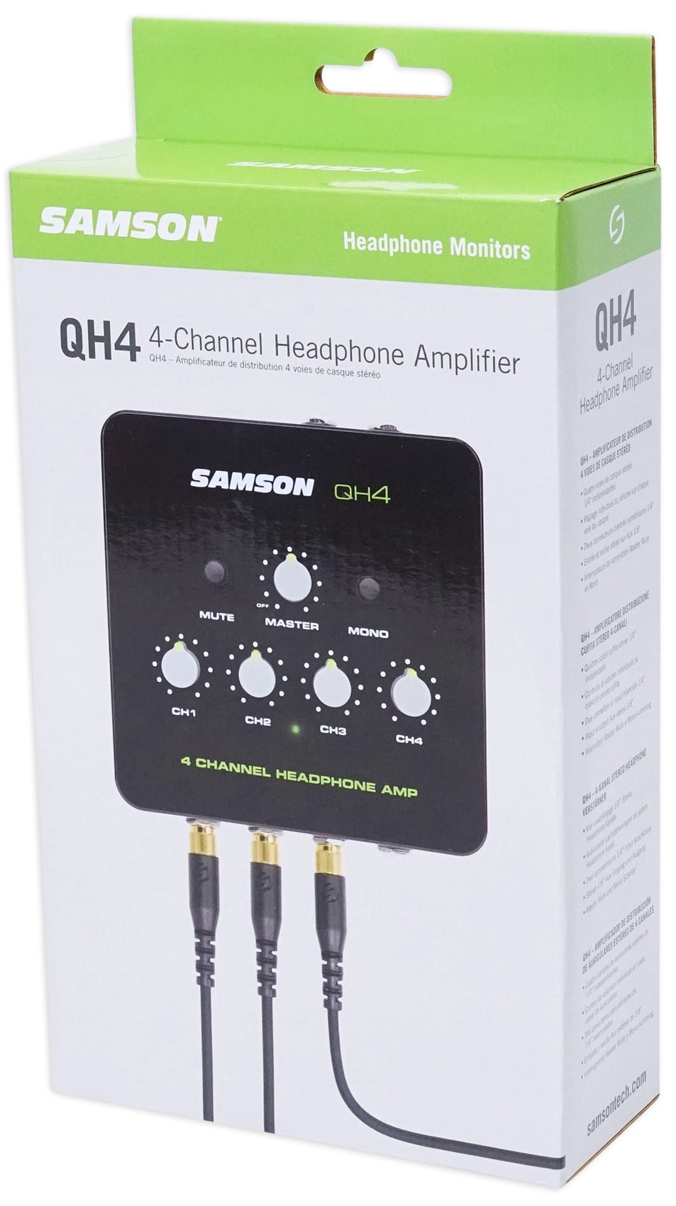 Samson QH4 – Amplificador de auriculares de 4 canales – Music Hall