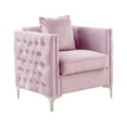 thumbnail image 5 of Bayberry Pink Velvet Sofa Loveseat Chair Living Room Set, 5 of 6