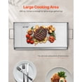 thumbnail image 5 of VEVOR Stainless Steel Griddle, 32x16 inch Universal Flat Top Rectangular Plate, Gas Grill Griddle for BBQ Grill, Teppanyaki, Portable Family Cookware with Handle, for Camping Tailgating Party, 5 of 9