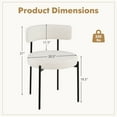 thumbnail image 3 of Gymax Round Dining Chairs Set of 4 w/ Curved Backrest Filled Sponge Metal Legs, 3 of 9