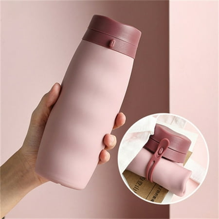 

Labakihah water bottles Reutilizable Foldable Deporte Water Bottle Food Silicone Pot Convenient Cup water glass