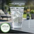 thumbnail image 2 of Vasos Transparentes Reutilizables Extra-Resistentes con 100 Piezas de 473ml (16 oz), Libre de BPA, para Agua, Refrescos, Jugos, Fiestas, Cumpleaños, Carne Asada y Reuniones Familiares, 2 of 7