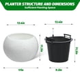 thumbnail image 1 of Edtara Round Self-Watering Planter, Large Flower Pot With Drainage System and Water Level Monitor for Porch or Patio, 1 of 9