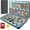 Plaid Blue Black, variant on Switch Game Case for Nintendo Switch Game Card with 24 Switch Game Holder Storage and 24 Micro SD Cartridge Slots, Slim Switch Game Organizer Include Hard Shell and Soft Rubber-Grey Black